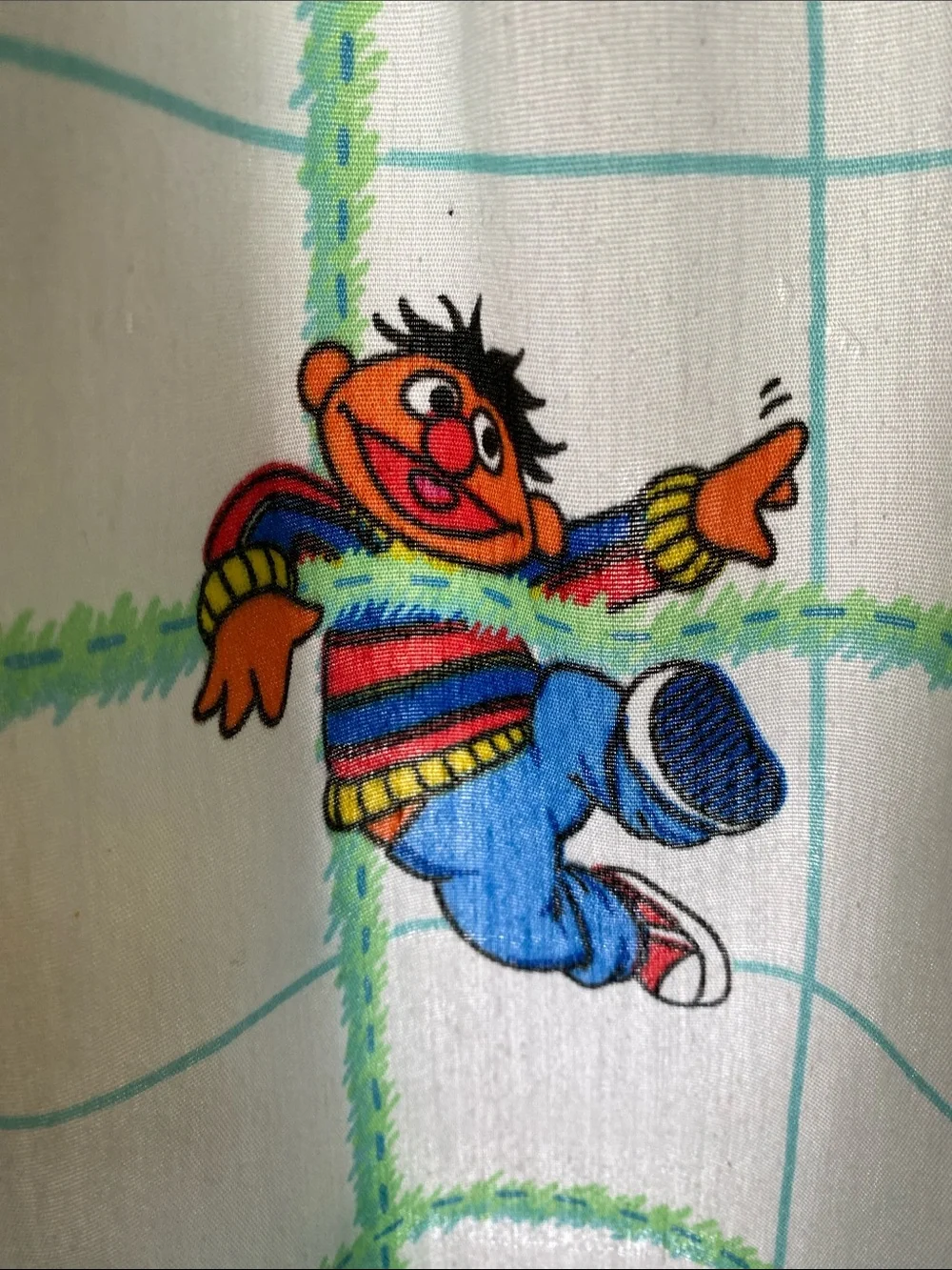VTG ‘97 Sesame Street Bedsheet Curtains